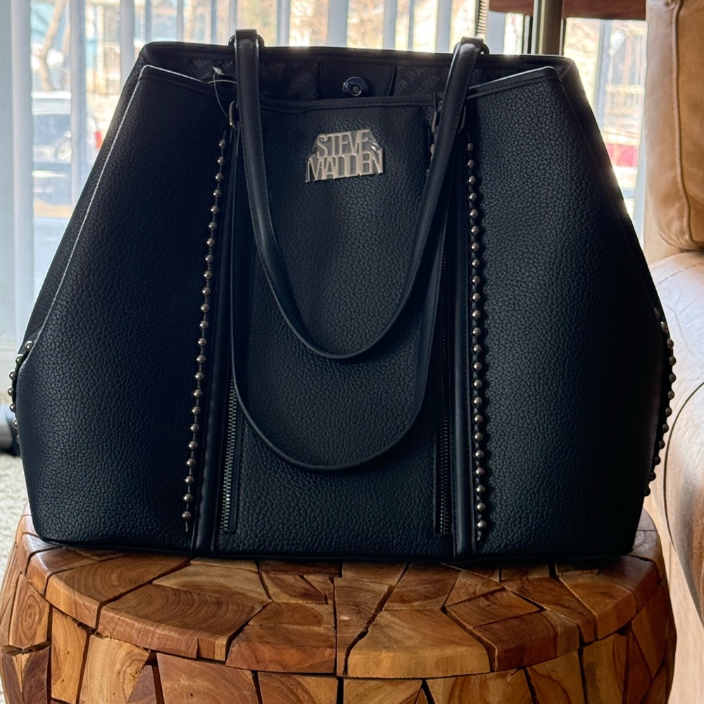 Steve Madden Black Tote Bag